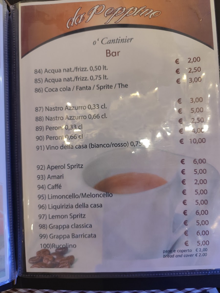 Antica Trattoria e Pizzeria da Peppino Menu - Image 3